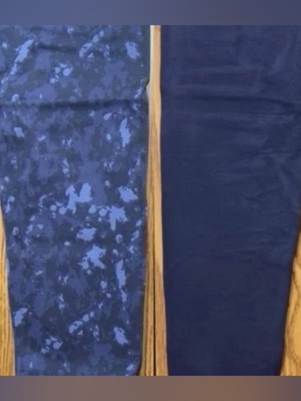 NEW! Breezies Pack of 2 Navy Blue Leggings with Solid & Subtle Pattern 3X